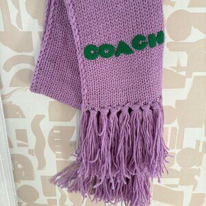 Purple Extra Long Cable Knit Coach Scarf (NWOT)